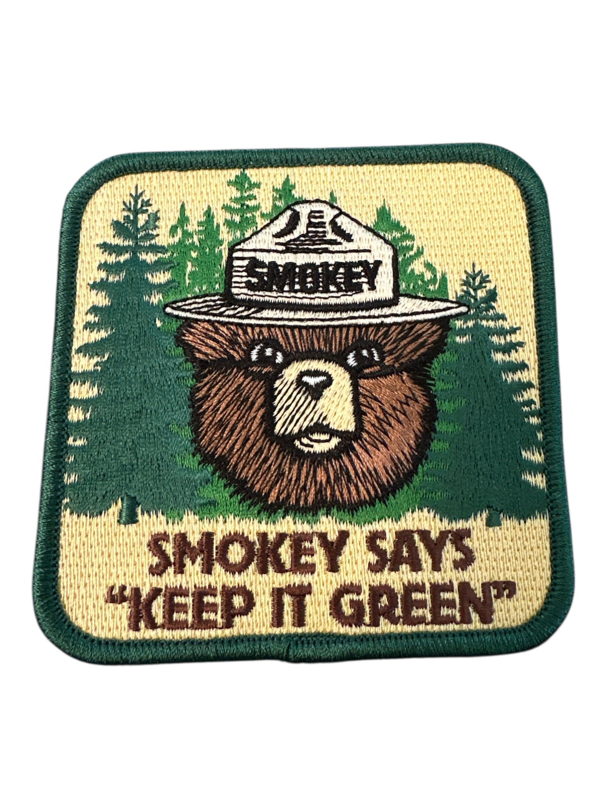 Smokey Says “Keep It Green” XL Embroidered Iron On Patch - Wander Together Outfitters