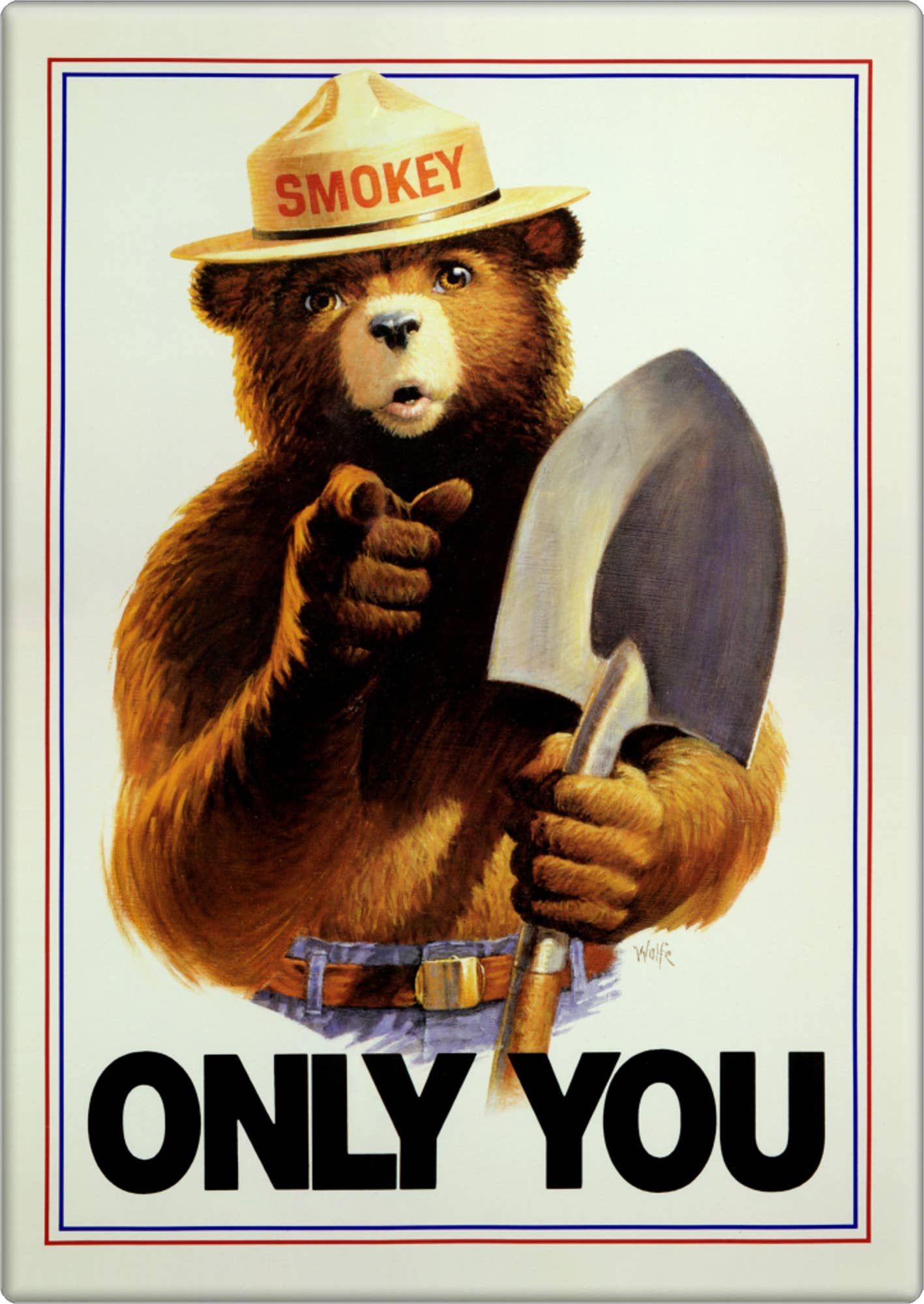Smokey The Bear - "Only You" Uncle Sam Style Magnet - Wander Together Outfitters