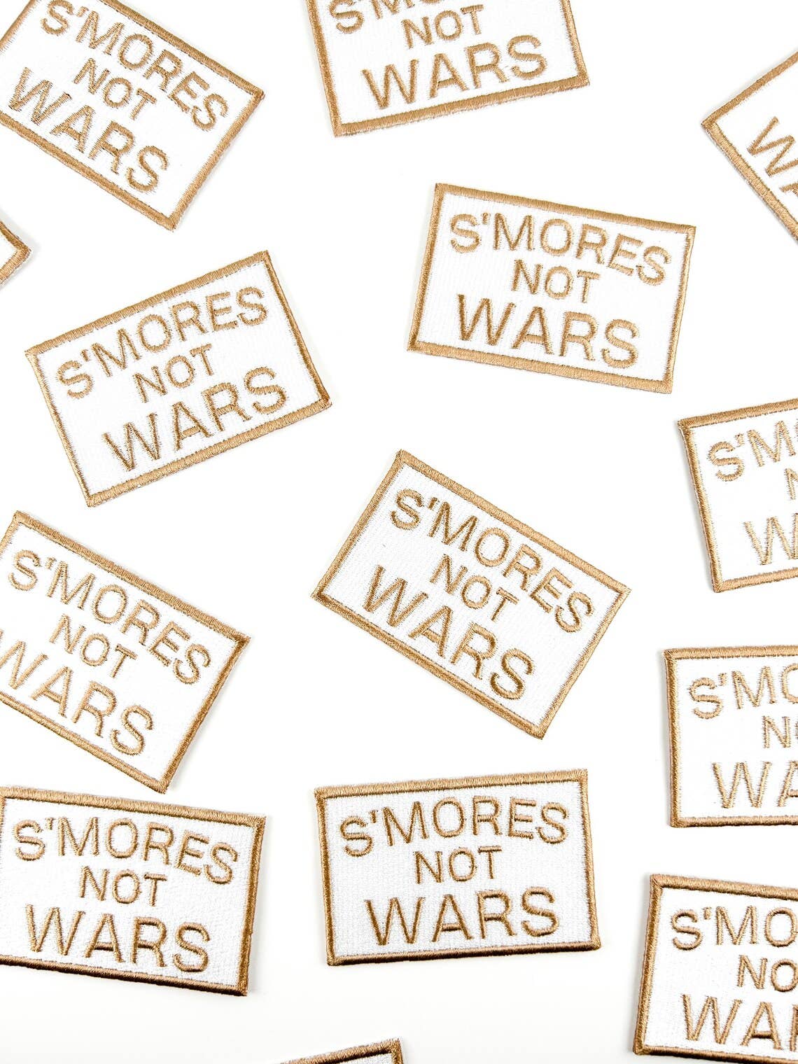 "S'mores Not Wars" Embroidered Iron On Sew On Patch - Wander Together Outfitters