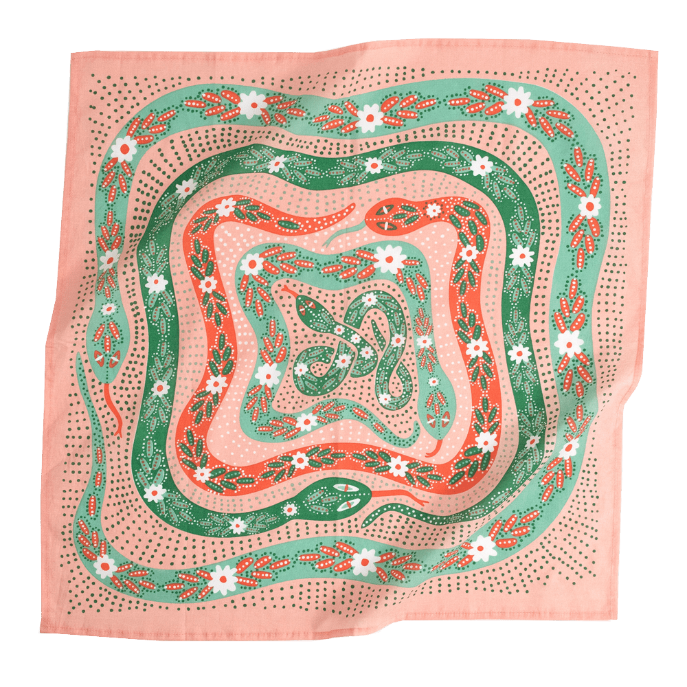 Snakes Pink Bandana - Wander Together Outfitters