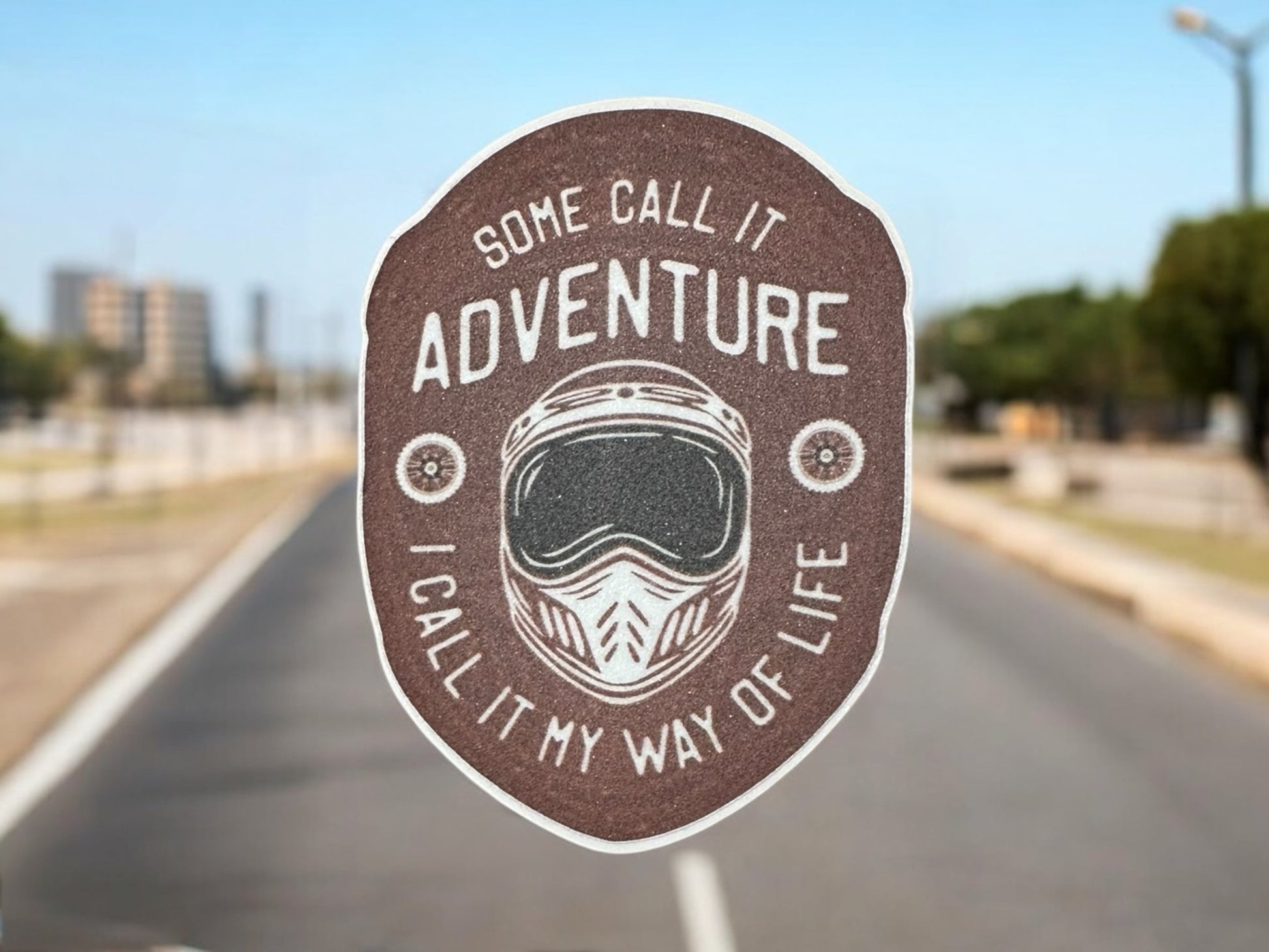 “Some Call it Adventure” Motorcycle Quote Sticker - Wander Together Outfitters