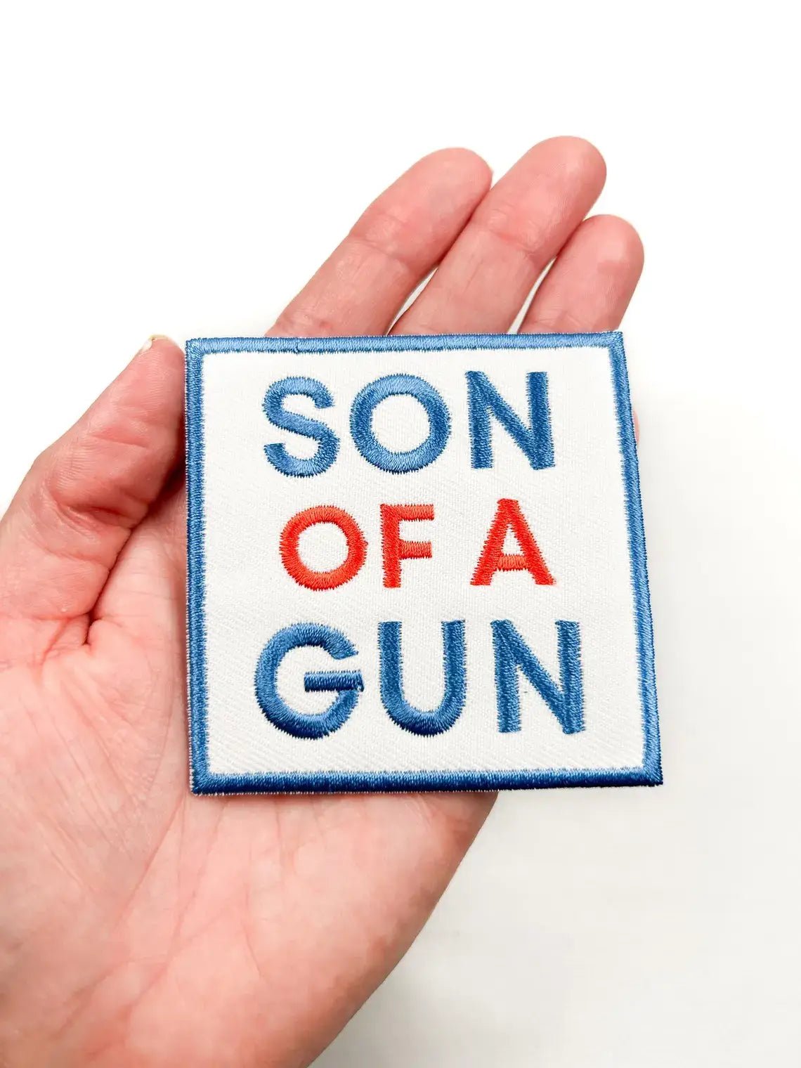 "Son Of A Gun" Embroidered Iron - On Patch Trucker Outlaw Rodeo - Wander Together Outfitters