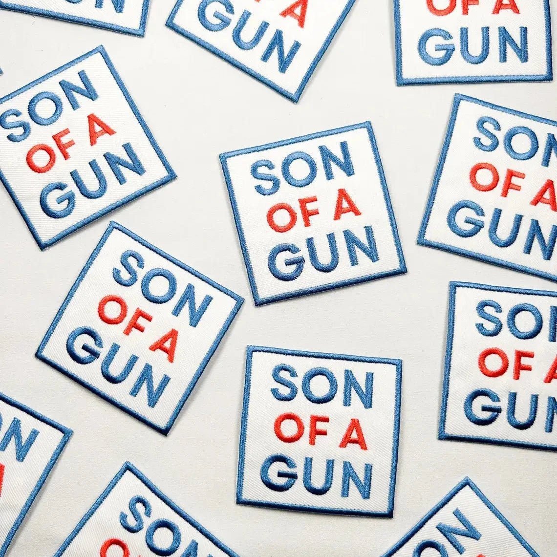 "Son Of A Gun" Embroidered Iron - On Patch Trucker Outlaw Rodeo - Wander Together Outfitters