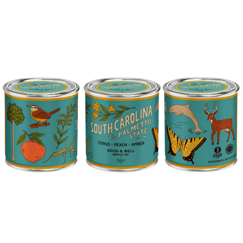 South Carolina State Candle (Citrus, Peach, Amber) - Wander Together Outfitters