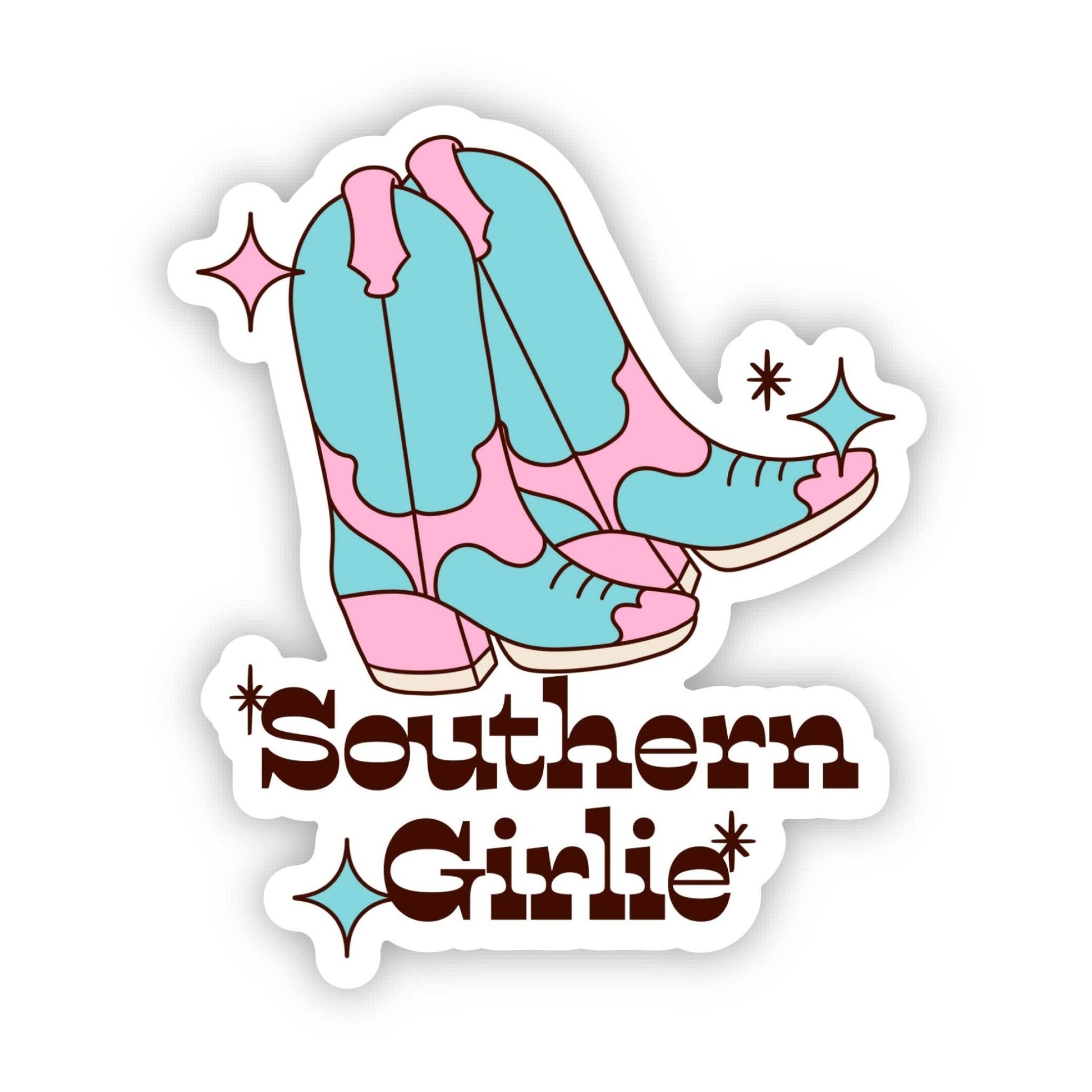 Southern Girlie Cowboy Boots Sticker - Wander Together Outfitters