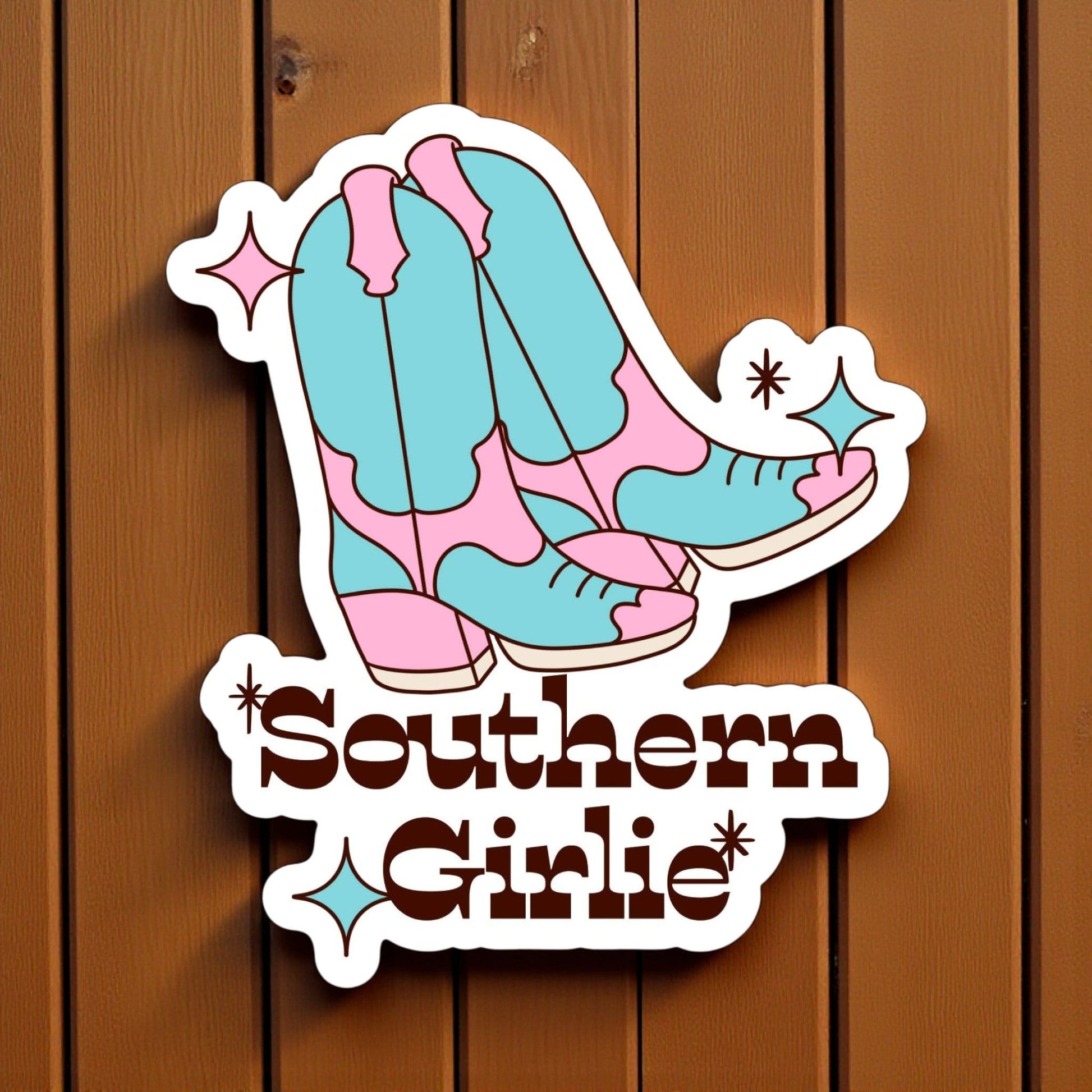 Southern Girlie Cowboy Boots Sticker - Wander Together Outfitters