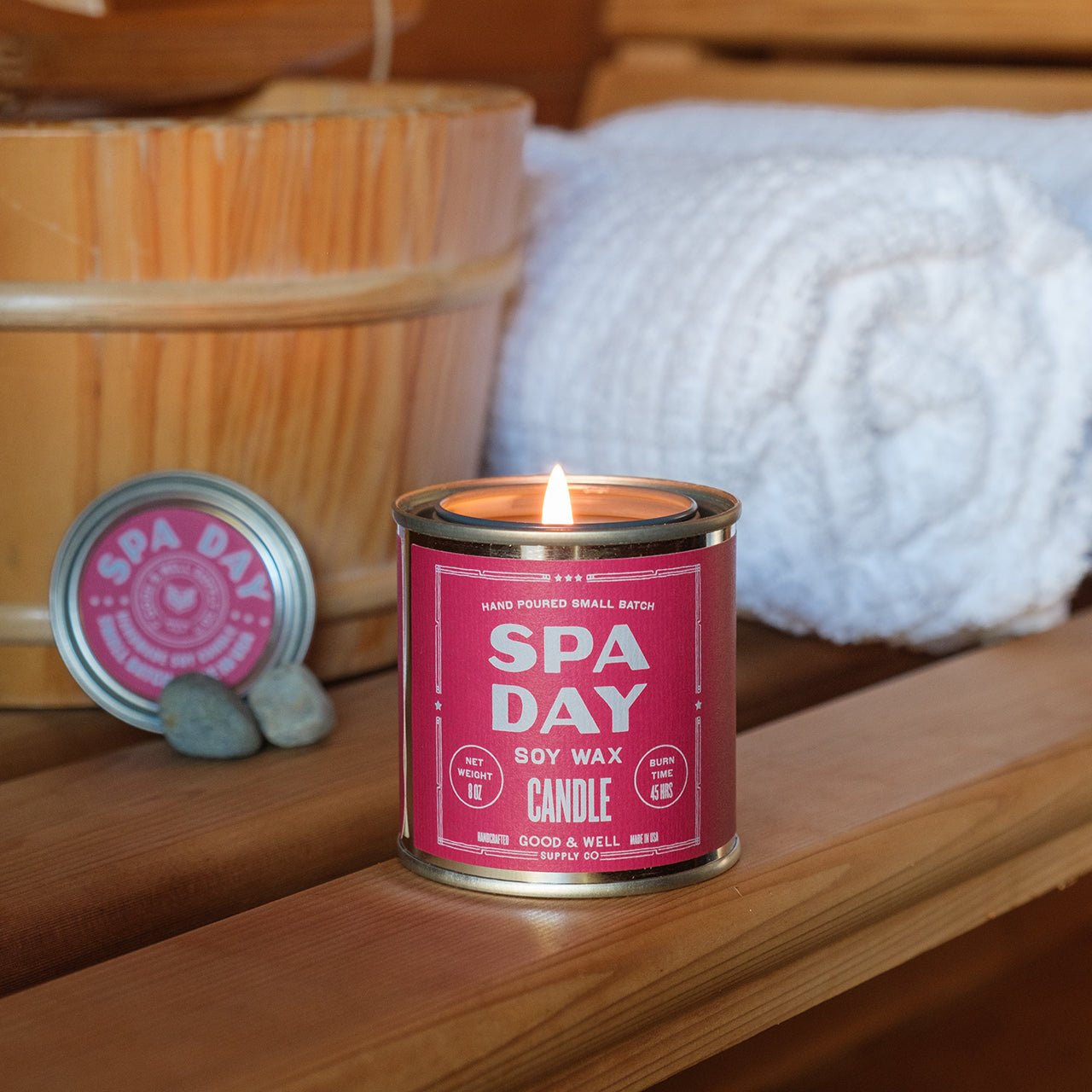 Spa Day Happy Place Candle (Cotton Blossom, Petitgrain, Coconut, Teakwood) - Wander Together Outfitters