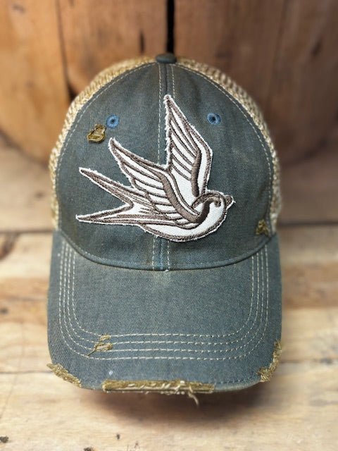 Sparrow Distressed Mesh Snapback Vintage Cap - Wander Together Outfitters