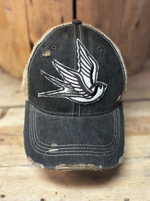 Sparrow Distressed Mesh Snapback Vintage Cap - Wander Together Outfitters
