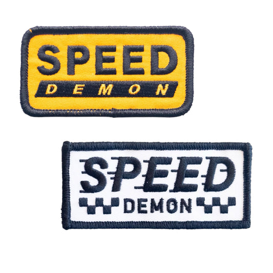 “Speed Demon” Embroidered Iron on Patches - Wander Together Outfitters