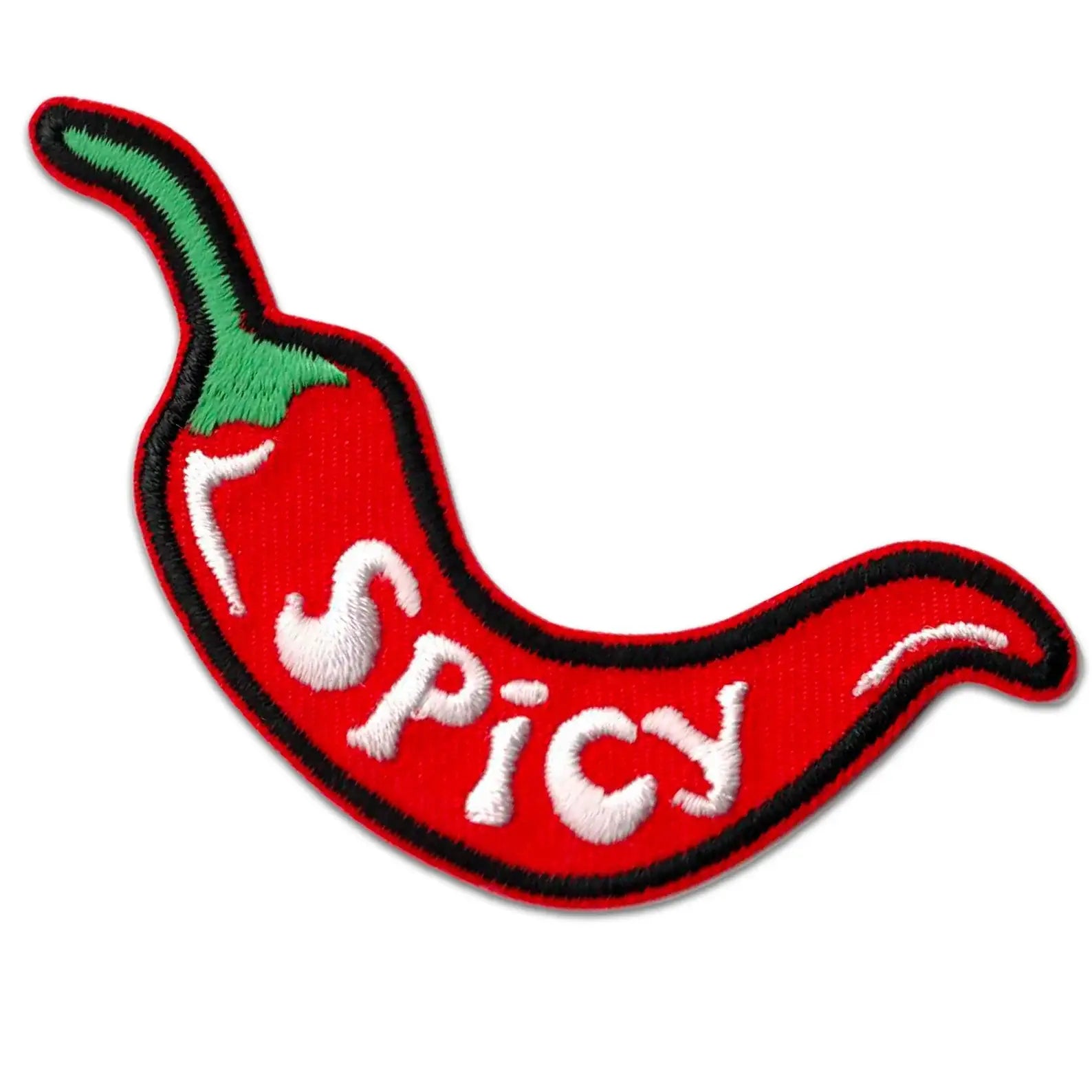"Spicy" Pepper Patch - Pepper Embroidered Iron - On Patch - Wander Together Outfitters