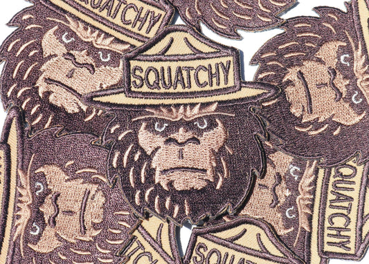Squatchy Sasquatch Bigfoot Iron On Patch - Wander Together Outfitters