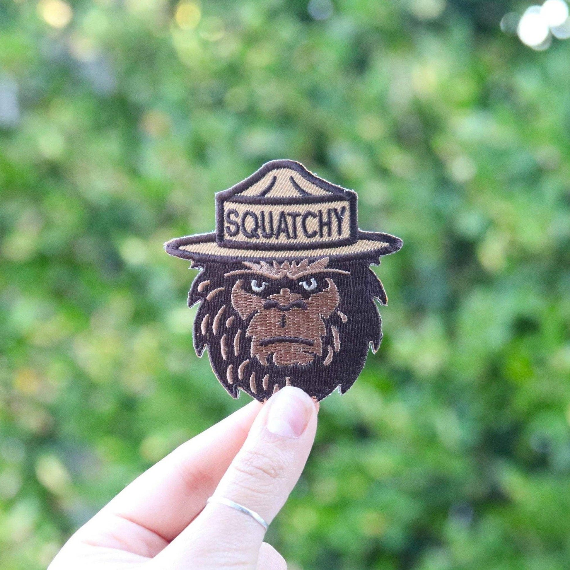 Squatchy Sasquatch Bigfoot Iron On Patch - Wander Together Outfitters