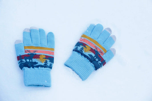 Stag's Sunset Knit Gloves - Wander Together Outfitters