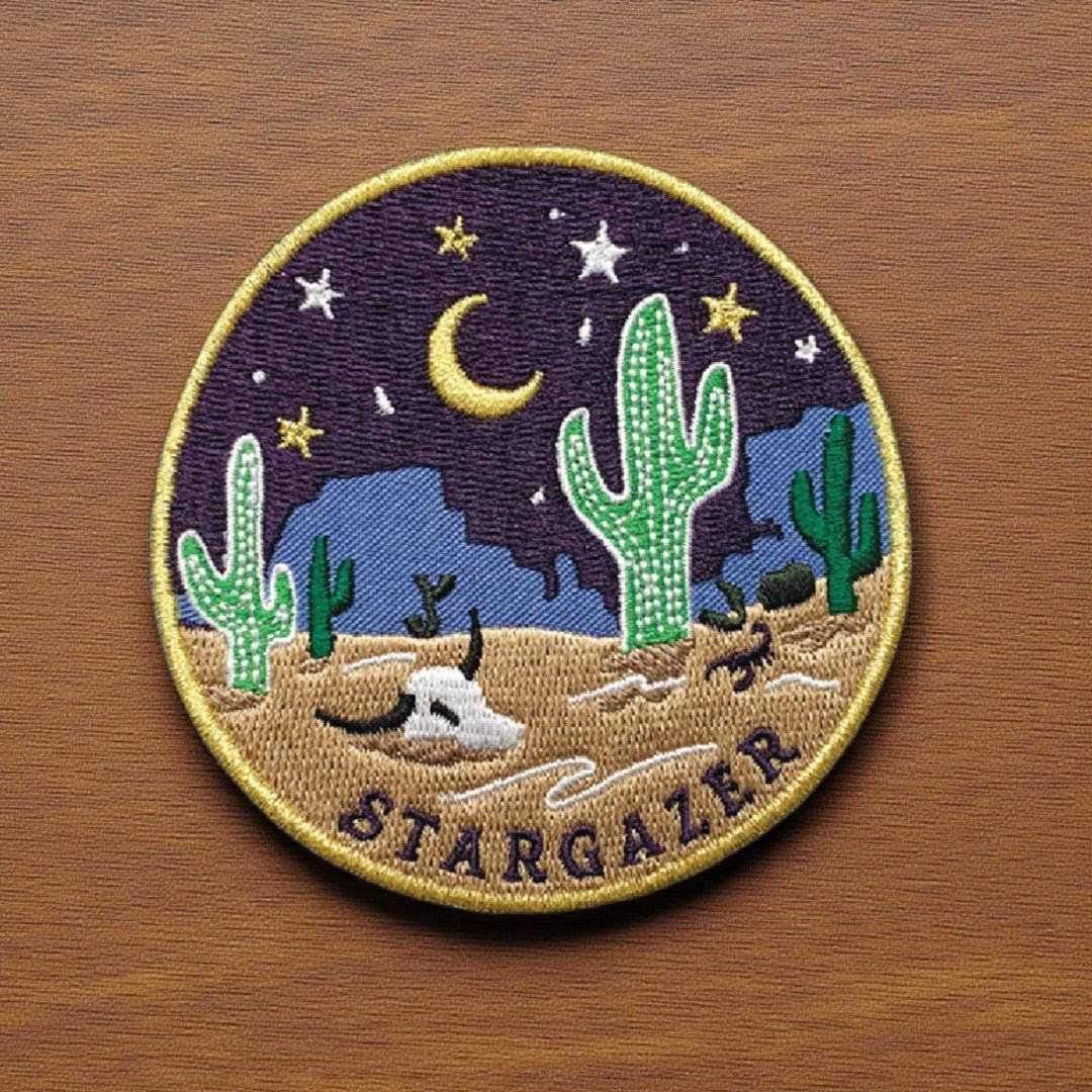 Stargazer Embroidered Iron On Patch - Wander Together Outfitters