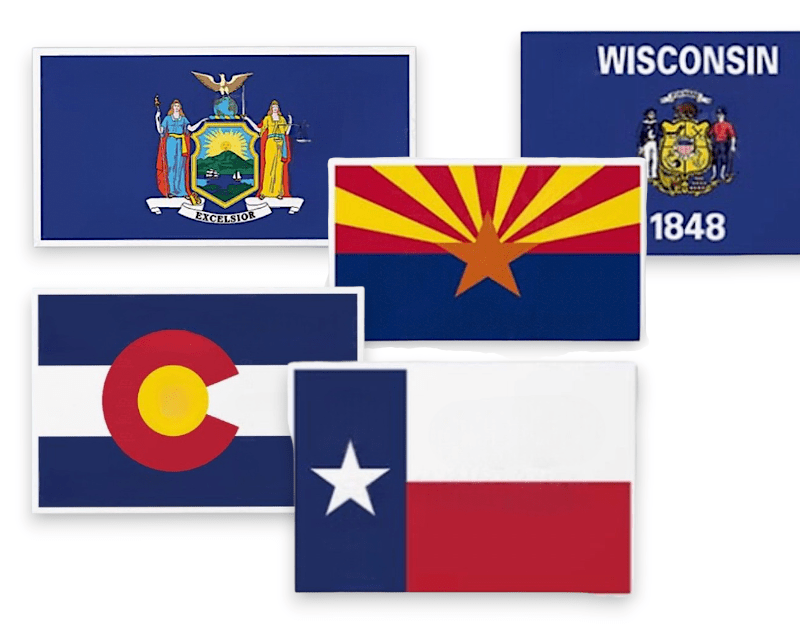 State Flags Vinyl Sticker - Choose Your Favorite! - Wander Together Outfitters