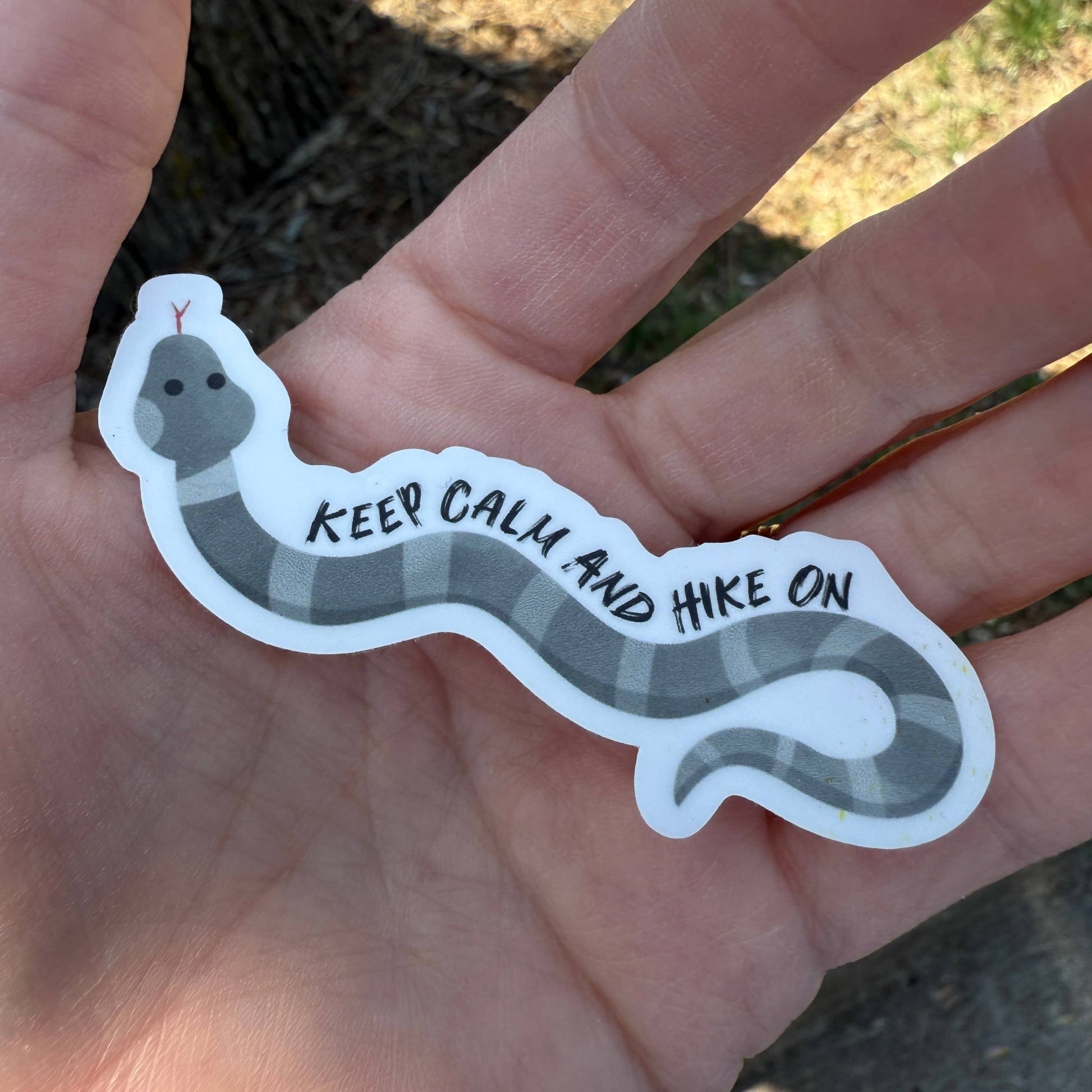 "Stay Calm and Hike On" Snake 3" Vinyl Sticker - Wander Together Outfitters