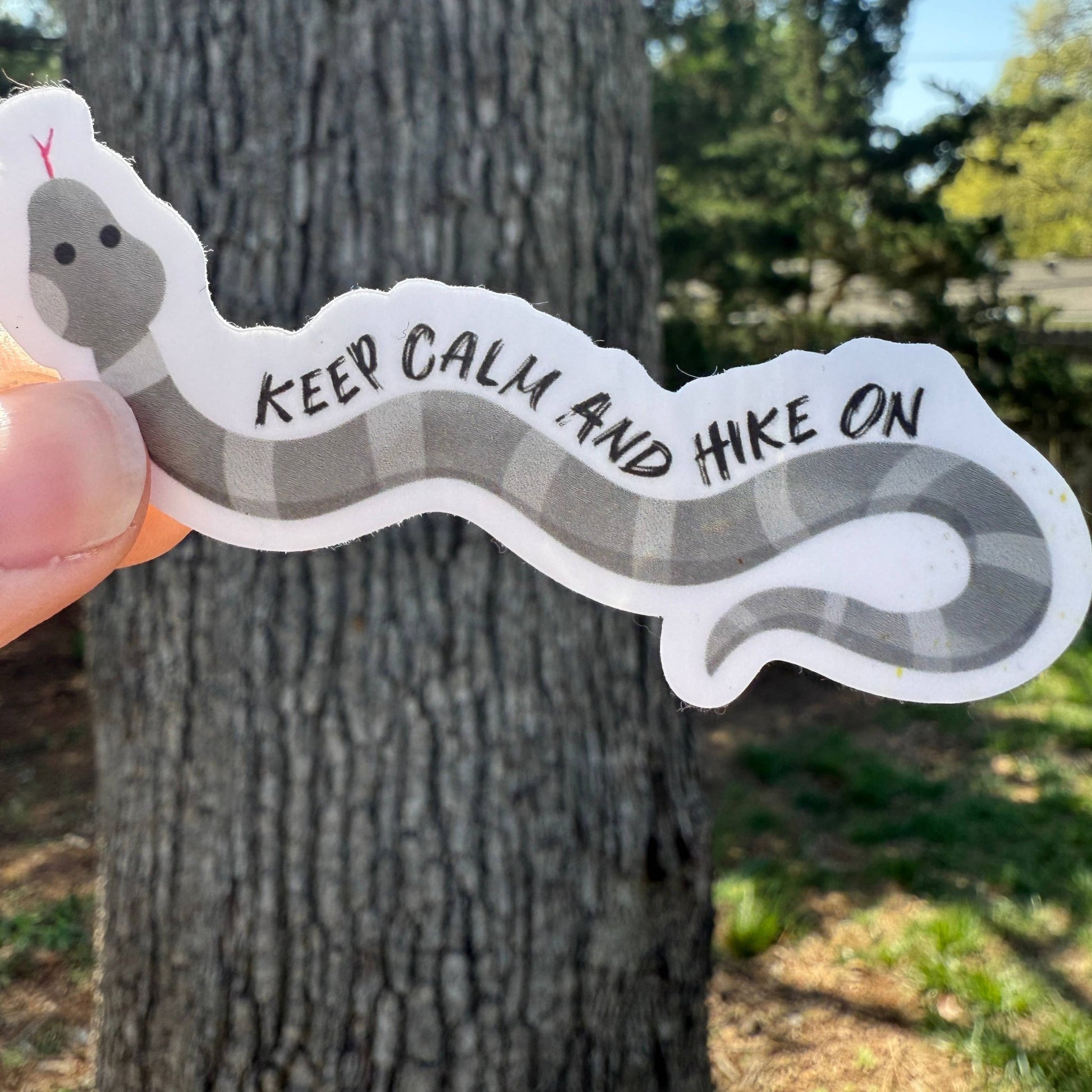 "Stay Calm and Hike On" Snake 3" Vinyl Sticker - Wander Together Outfitters