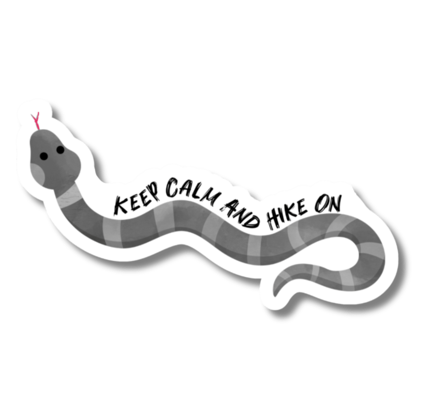 "Stay Calm and Hike On" Snake 3" Vinyl Sticker - Wander Together Outfitters