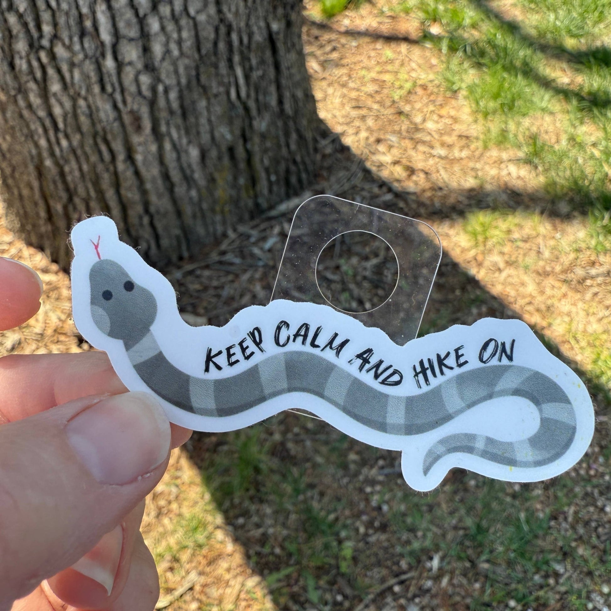 "Stay Calm and Hike On" Snake 3" Vinyl Sticker - Wander Together Outfitters
