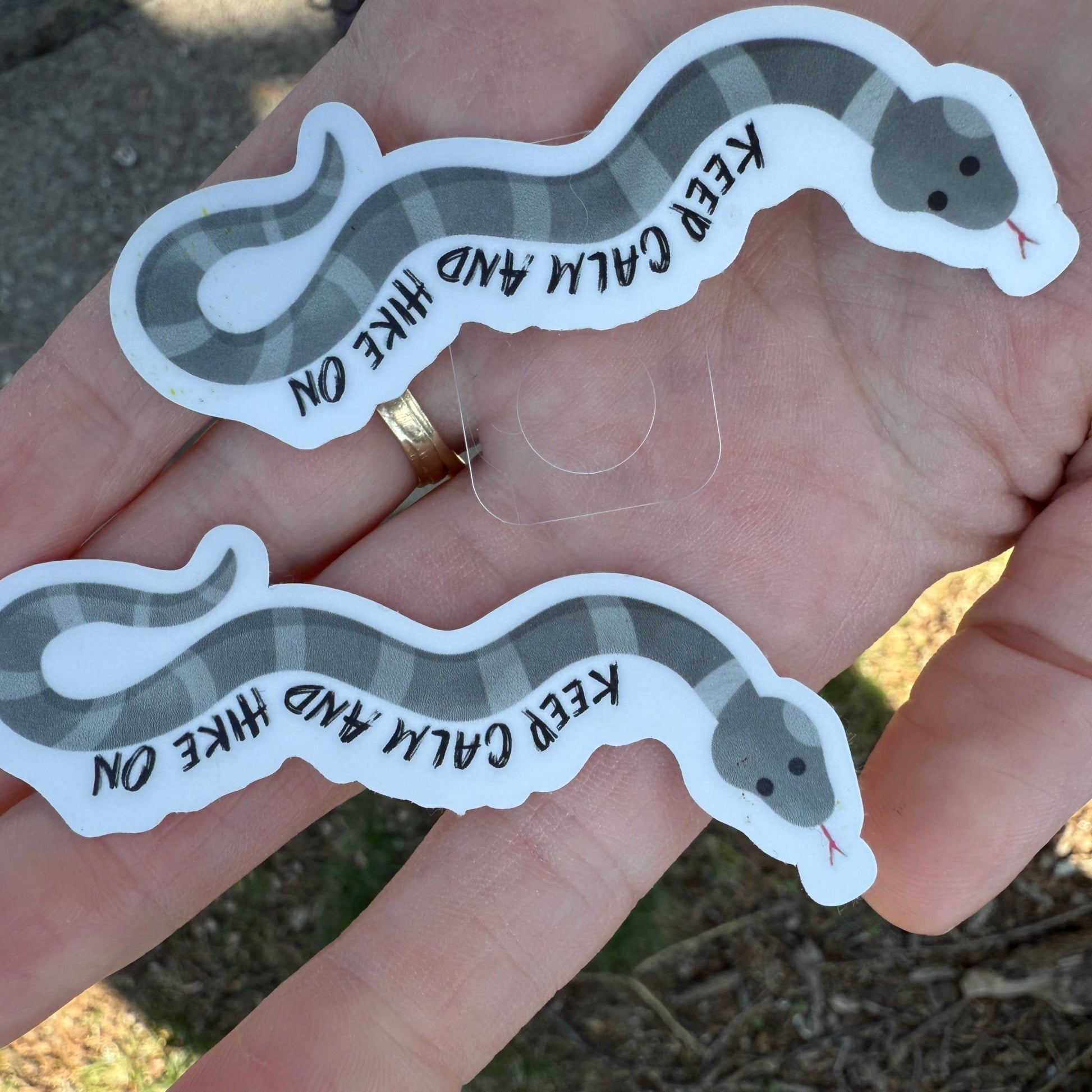 "Stay Calm and Hike On" Snake 3" Vinyl Sticker - Wander Together Outfitters