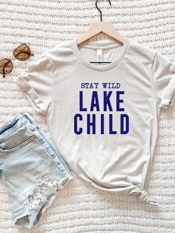 "Stay Wild Lake Child" Graphic T-Shirt (Plus Size) - Wander Together Outfitters