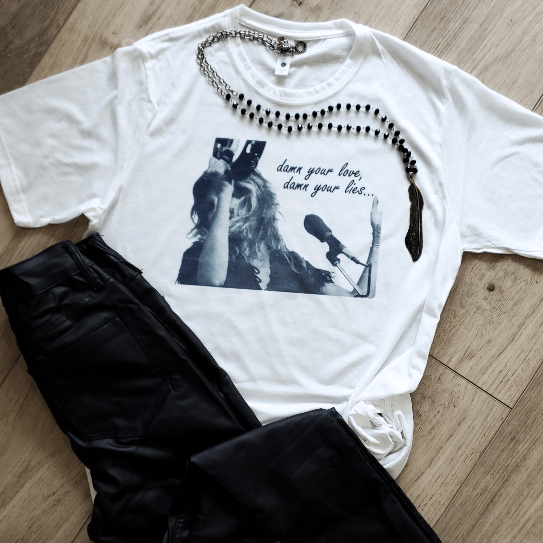 Stevie Nicks “Damn Your Love Damn Your Lies” Graphic Tee - Wander Together Outfitters