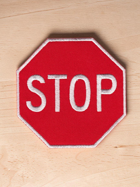Stop Sign Iron On Patch - Wander Together Outfitters