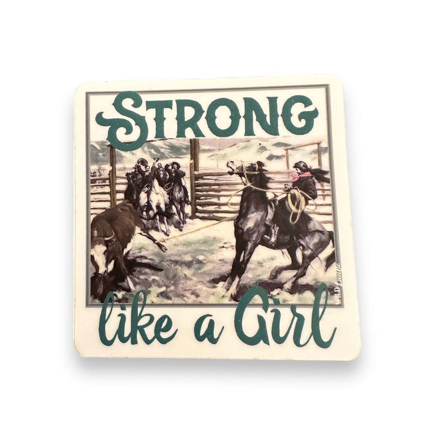 “Strong Like A Girl” Vinyl Sticker - Wander Together Outfitters