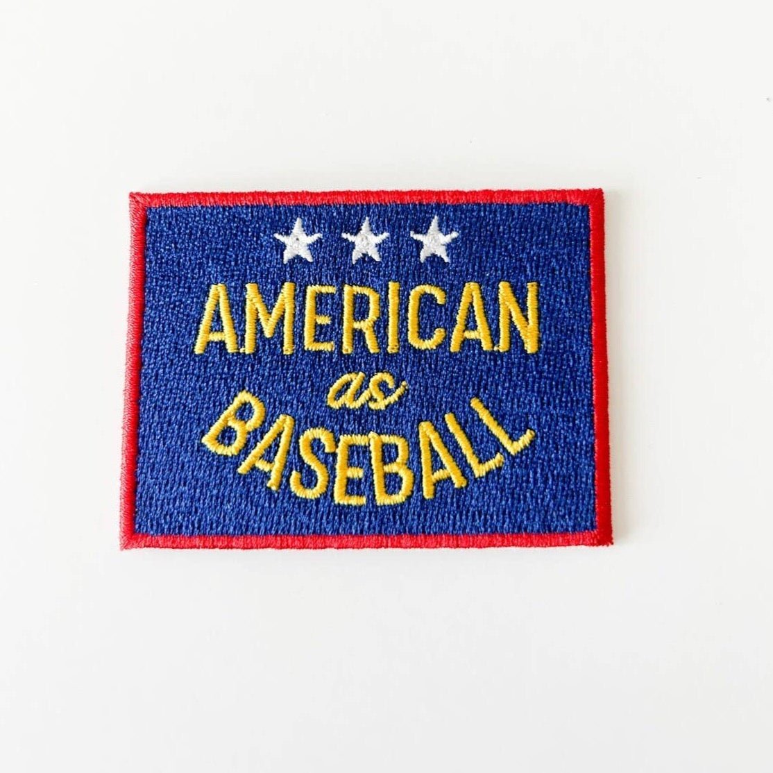 "Summer Nights Ballpark Lights" Embroidered Iron On Patch Baseball - Wander Together Outfitters