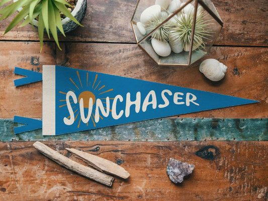 "Sunchaser" Felt Pennant - Wander Together Outfitters