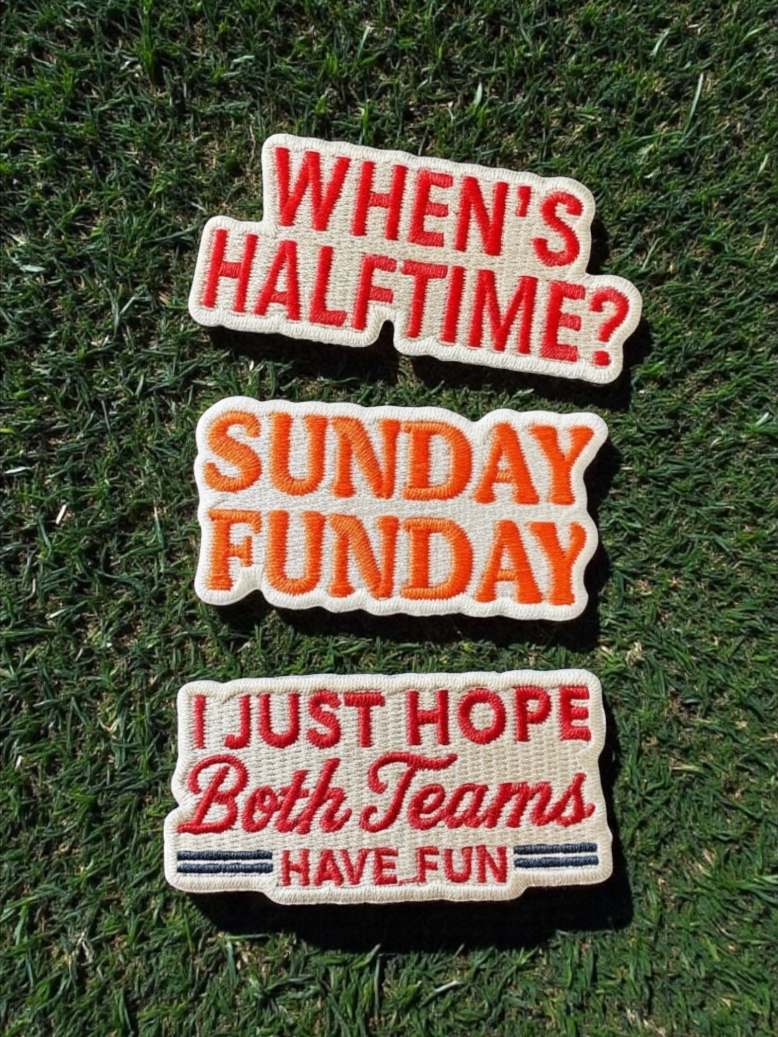 “Sunday Funday” Embroidered Patch Retro Iron On Patch - Wander Together Outfitters