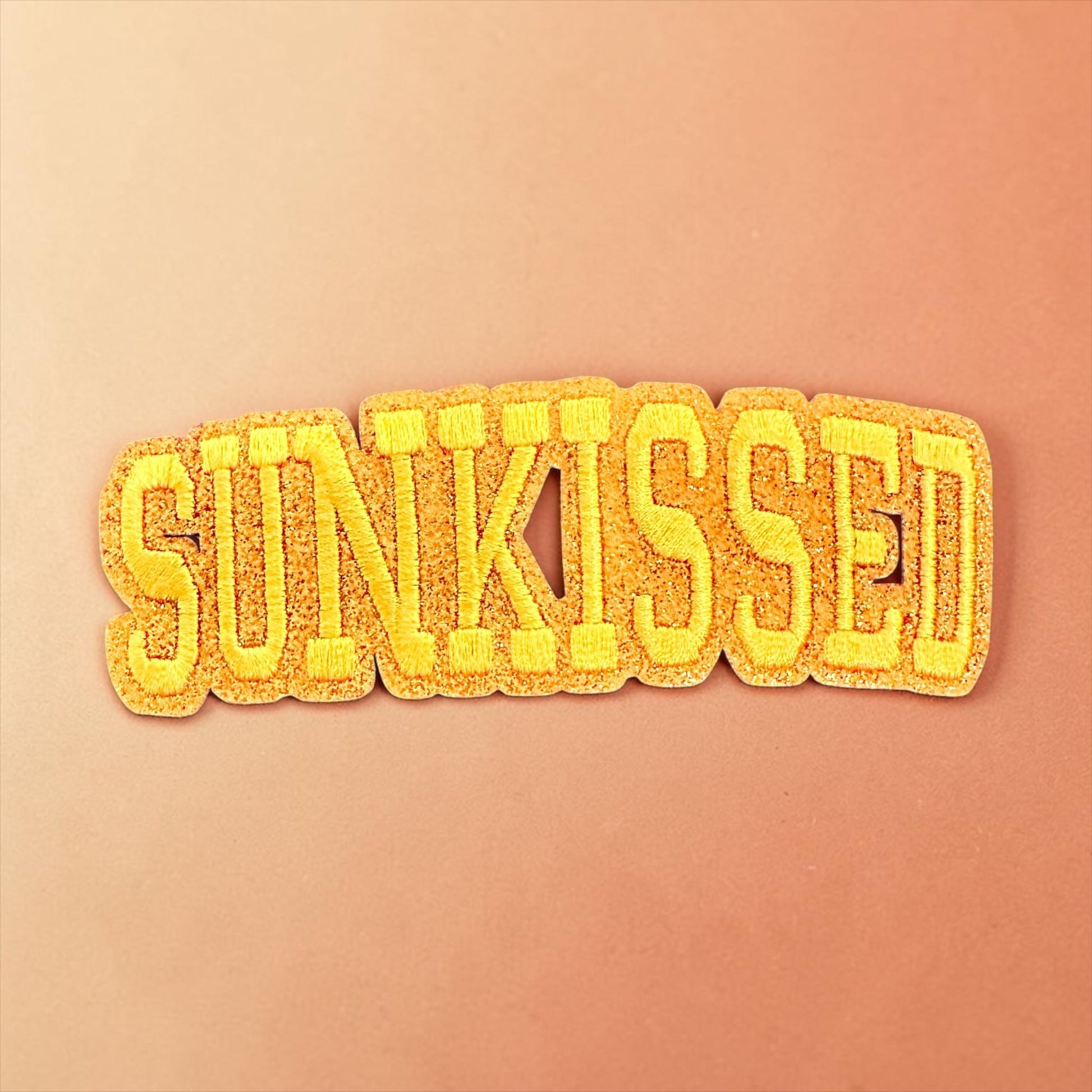 “Sunkissed” Glitter Iron On Patch - Wander Together Outfitters