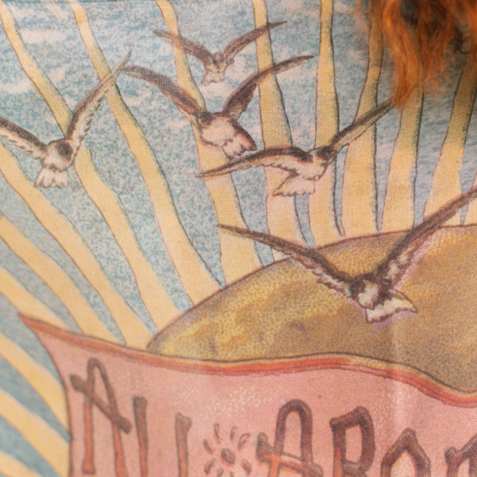 Sunrise Lands Scarf with Ocean, Birds - Wander Together Outfitters