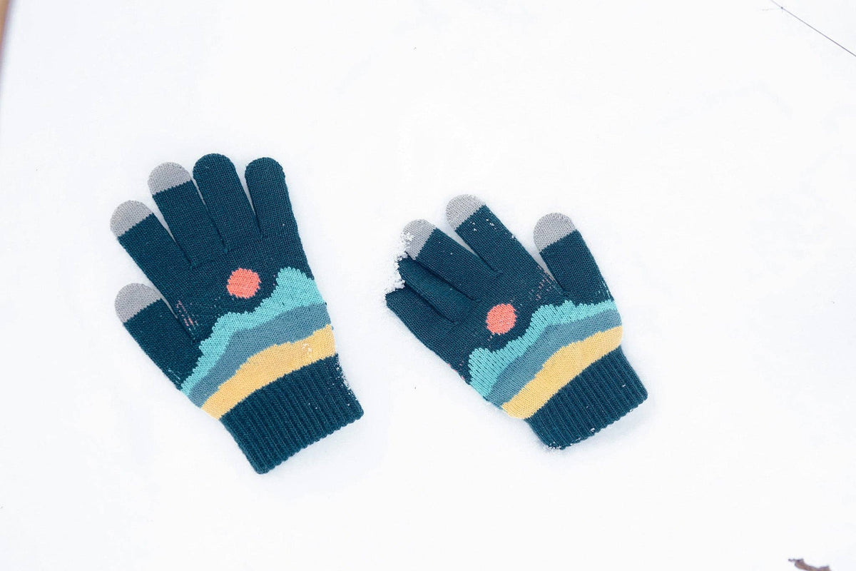Sunset Crest Knit Gloves - Wander Together Outfitters