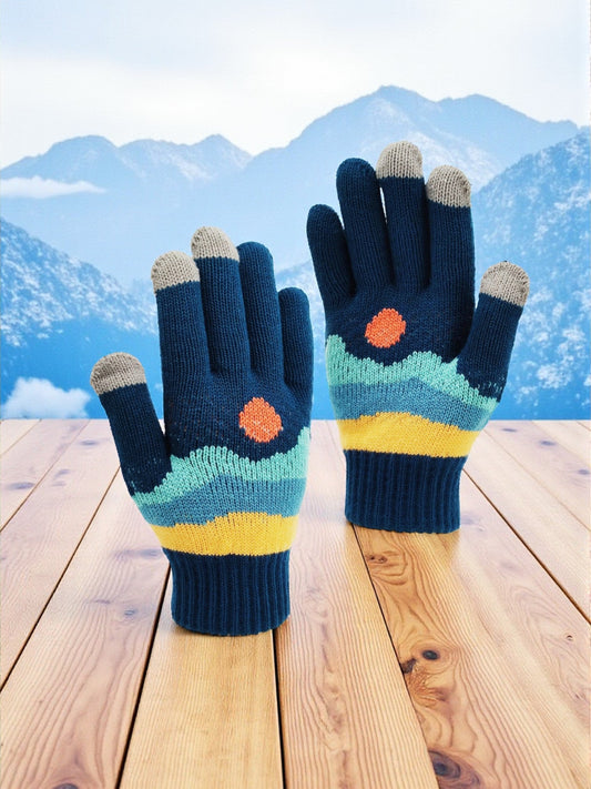 Sunset Crest Knit Gloves - Wander Together Outfitters