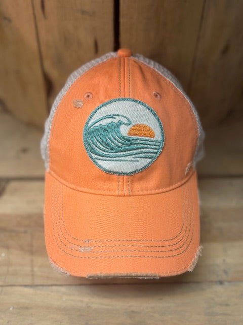 Sunset Swell Distressed Trucker Hat - Wander Together Outfitters