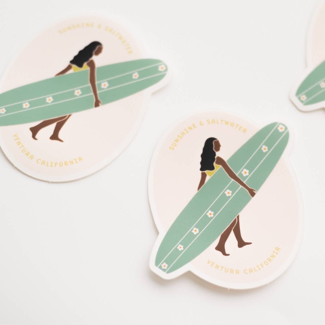 Sunshine and Saltwater Vinyl Sticker - Ventura California - Wander Together Outfitters