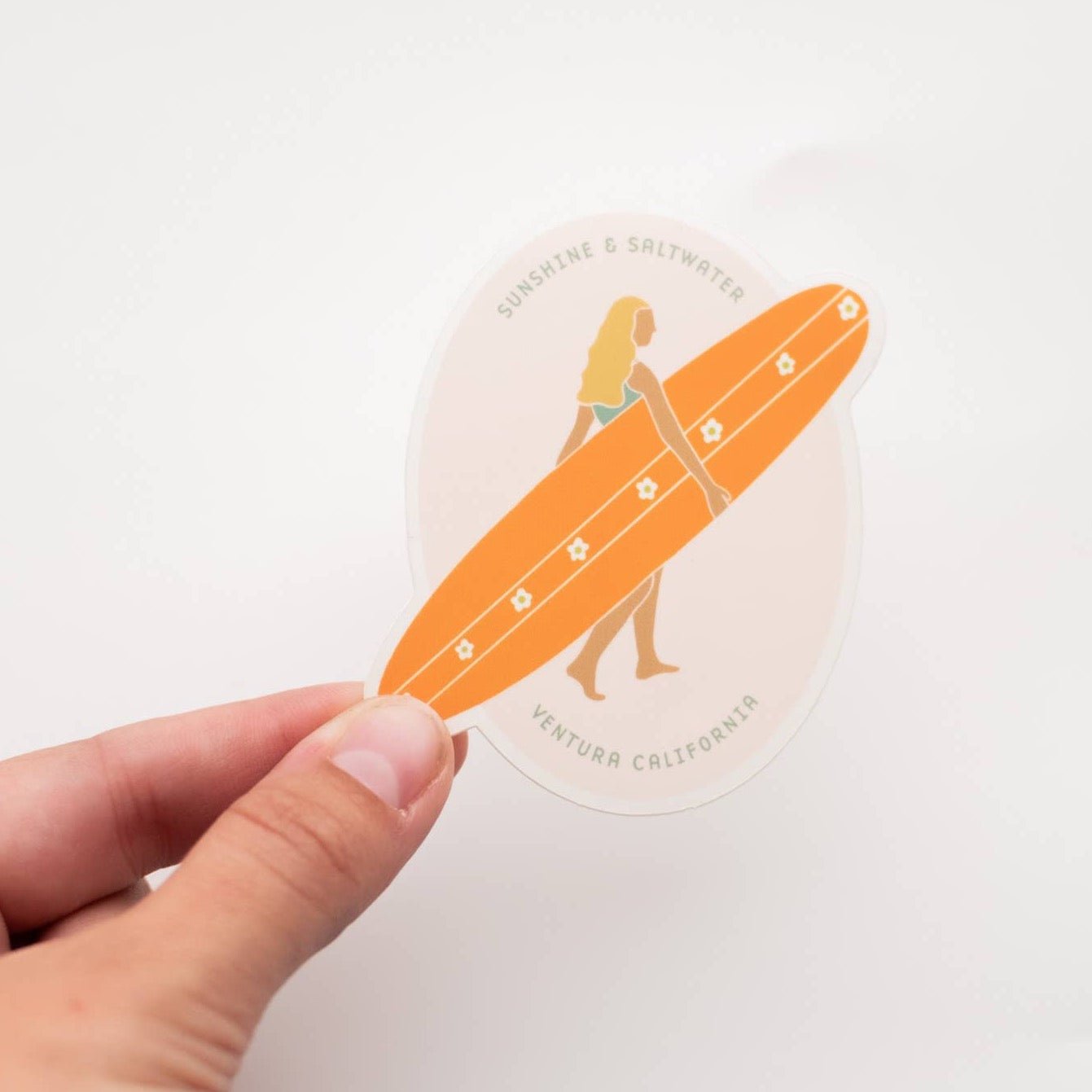 Sunshine and Saltwater Vinyl Sticker - Ventura California - Wander Together Outfitters