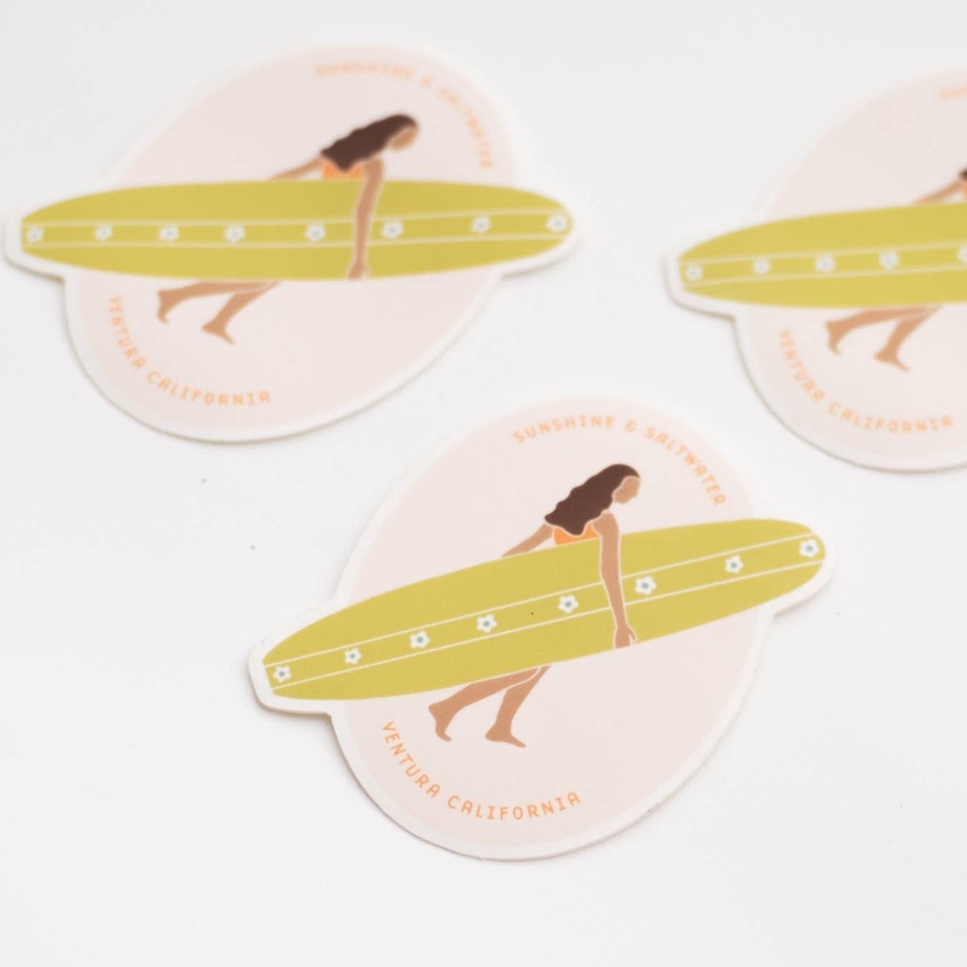 Sunshine and Saltwater Vinyl Sticker - Ventura California - Wander Together Outfitters