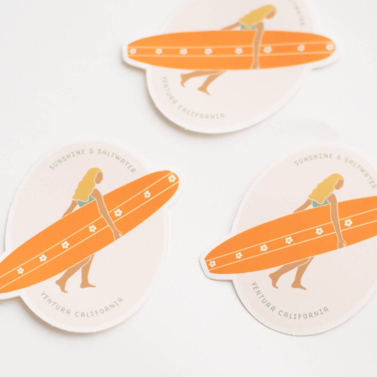 Sunshine and Saltwater Vinyl Sticker - Ventura California - Wander Together Outfitters