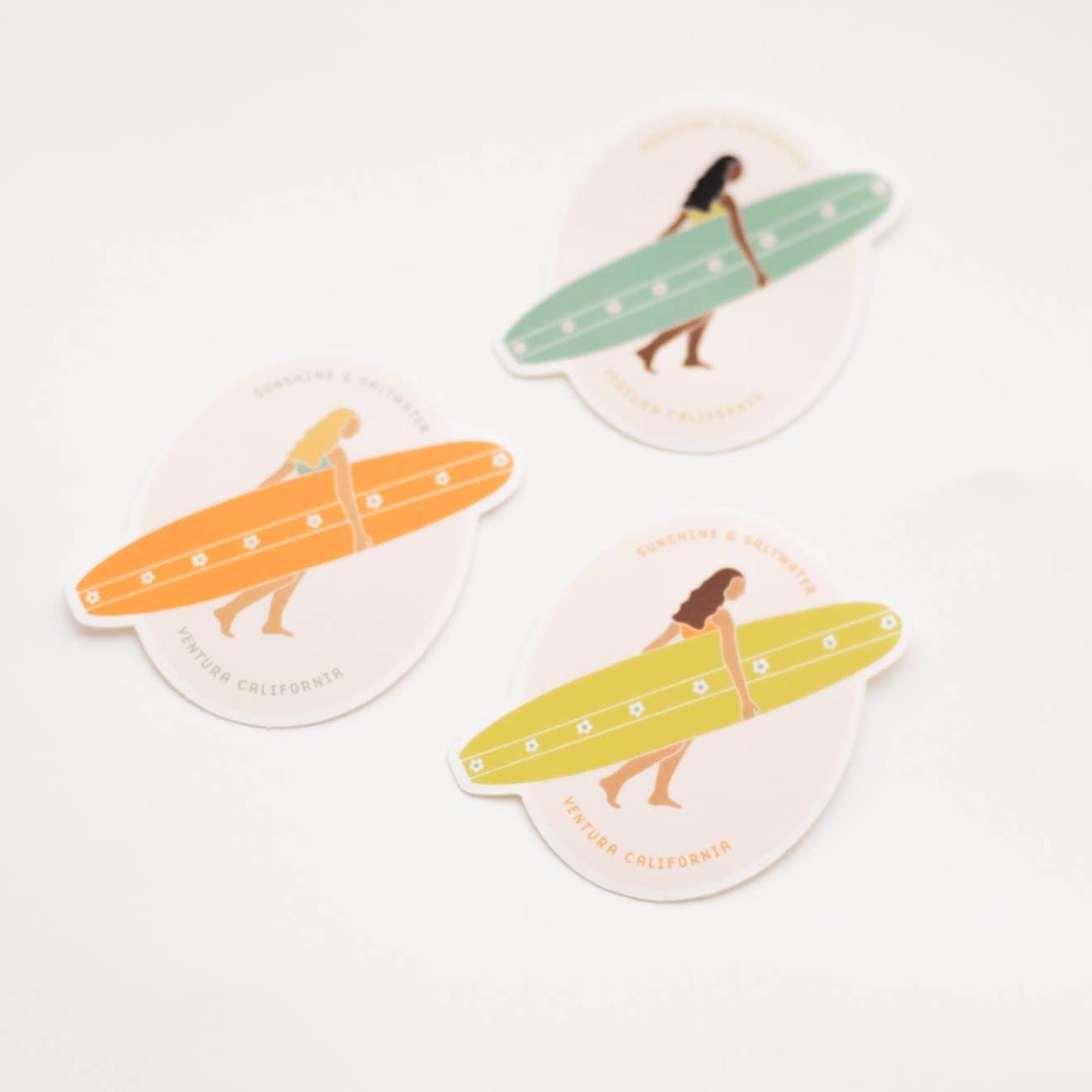 Sunshine and Saltwater Vinyl Sticker - Ventura California - Wander Together Outfitters