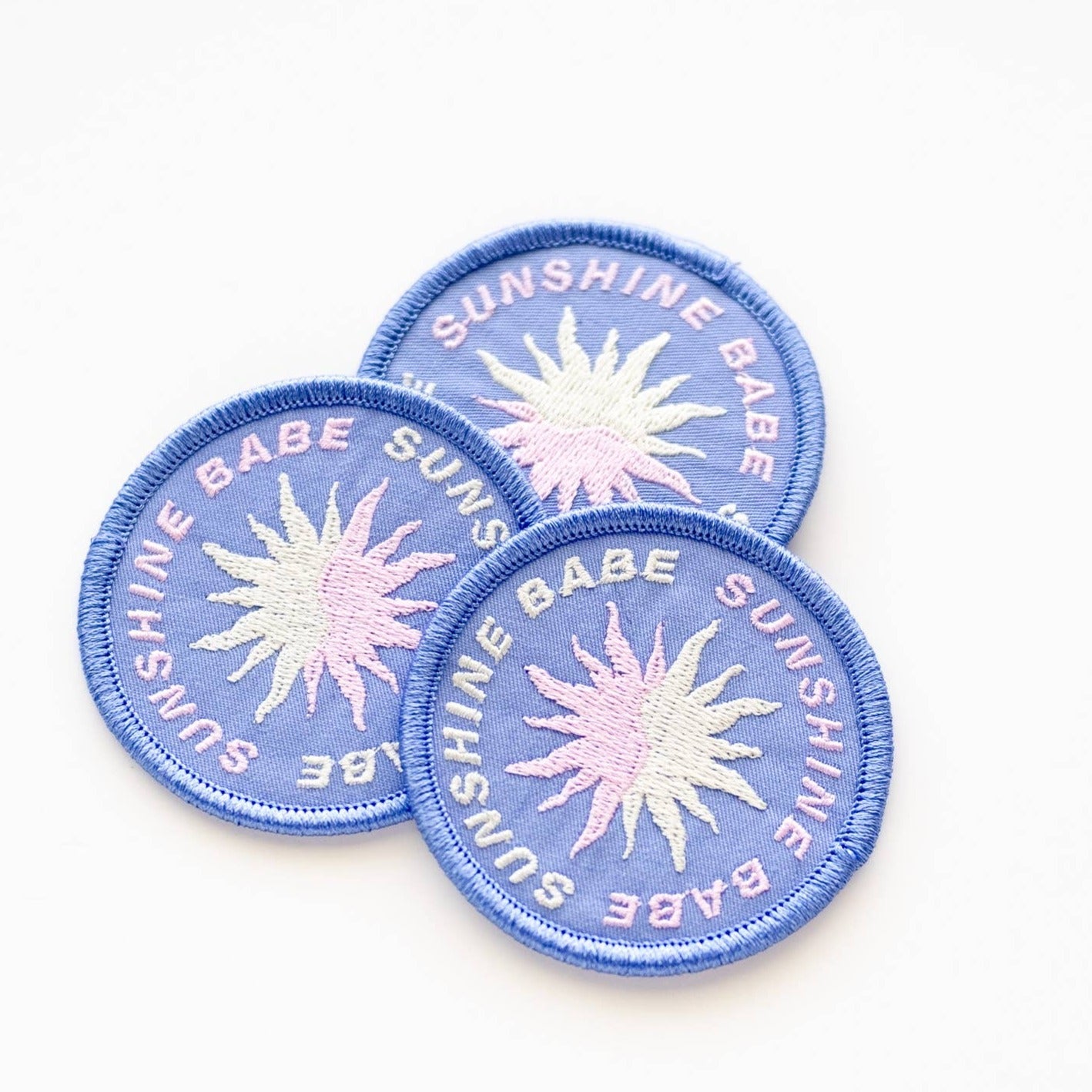 "Sunshine Babe" Embroidered Iron on Patch - Wander Together Outfitters
