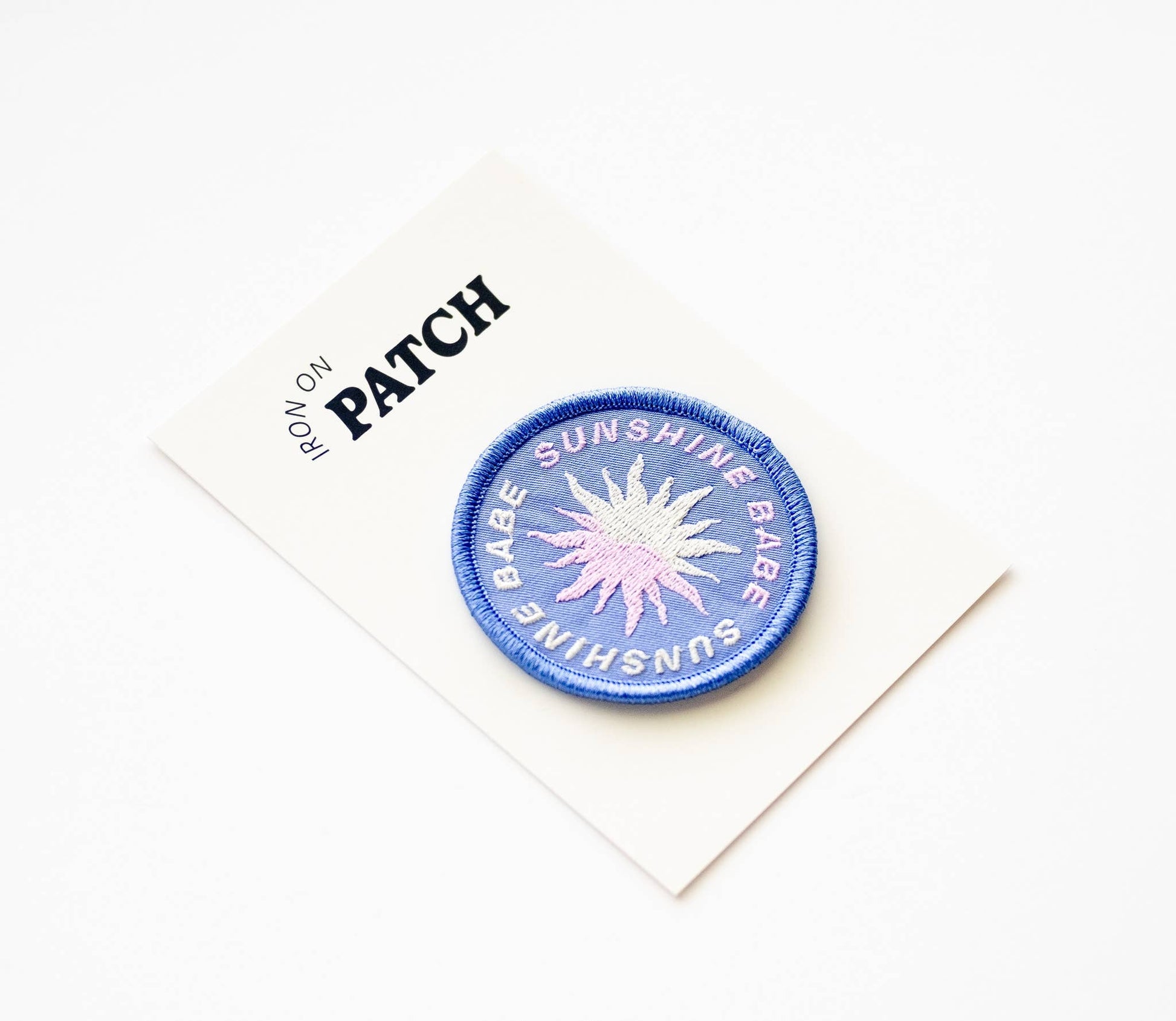 "Sunshine Babe" Embroidered Iron on Patch - Wander Together Outfitters
