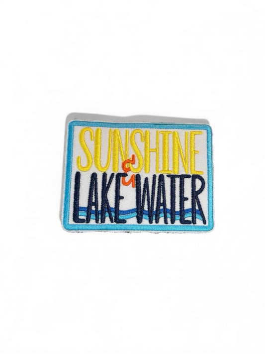 “Sunshine & Lake Water” Embroidered Iron On Patch - Wander Together Outfitters