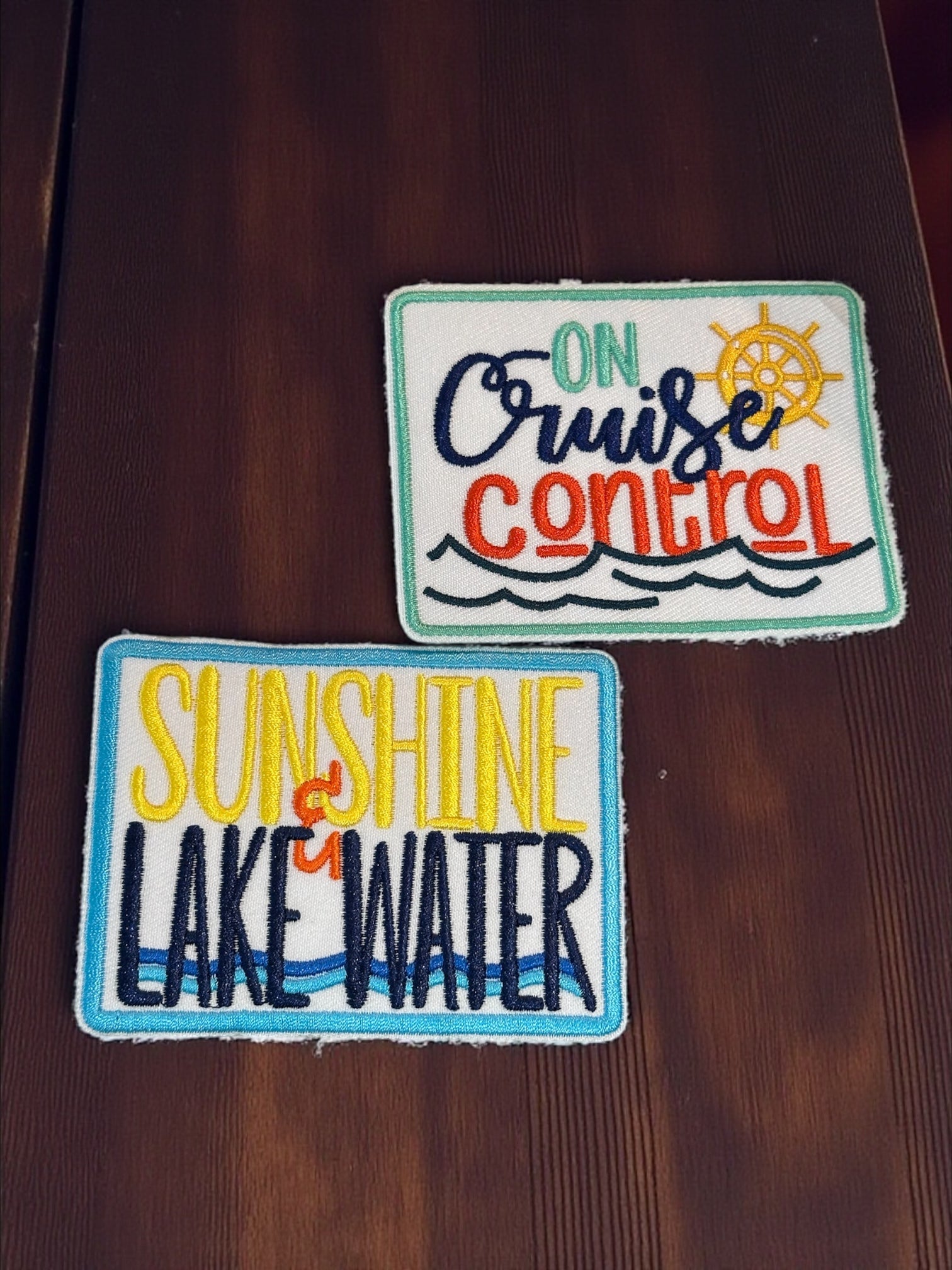 “Sunshine & Lake Water” Embroidered Iron On Patch - Wander Together Outfitters