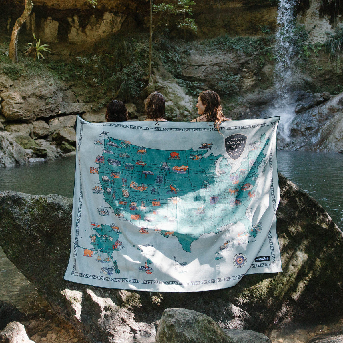 Supersized Blanket Towel: National Parks and Monuments Map - Wander Together Outfitters