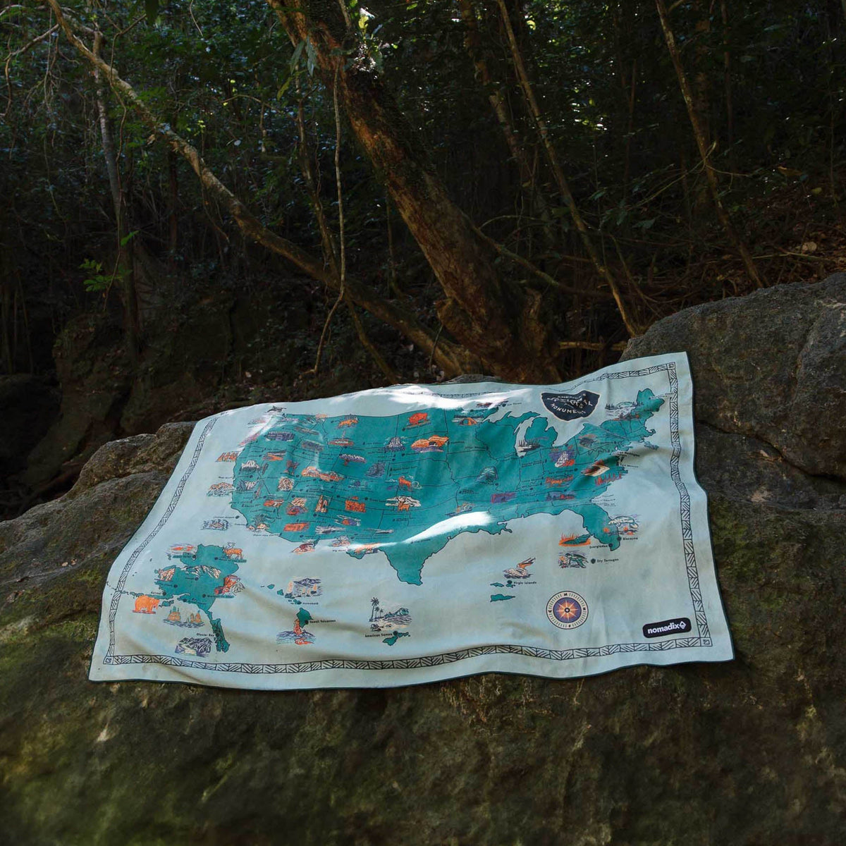 Supersized Blanket Towel: National Parks and Monuments Map - Wander Together Outfitters