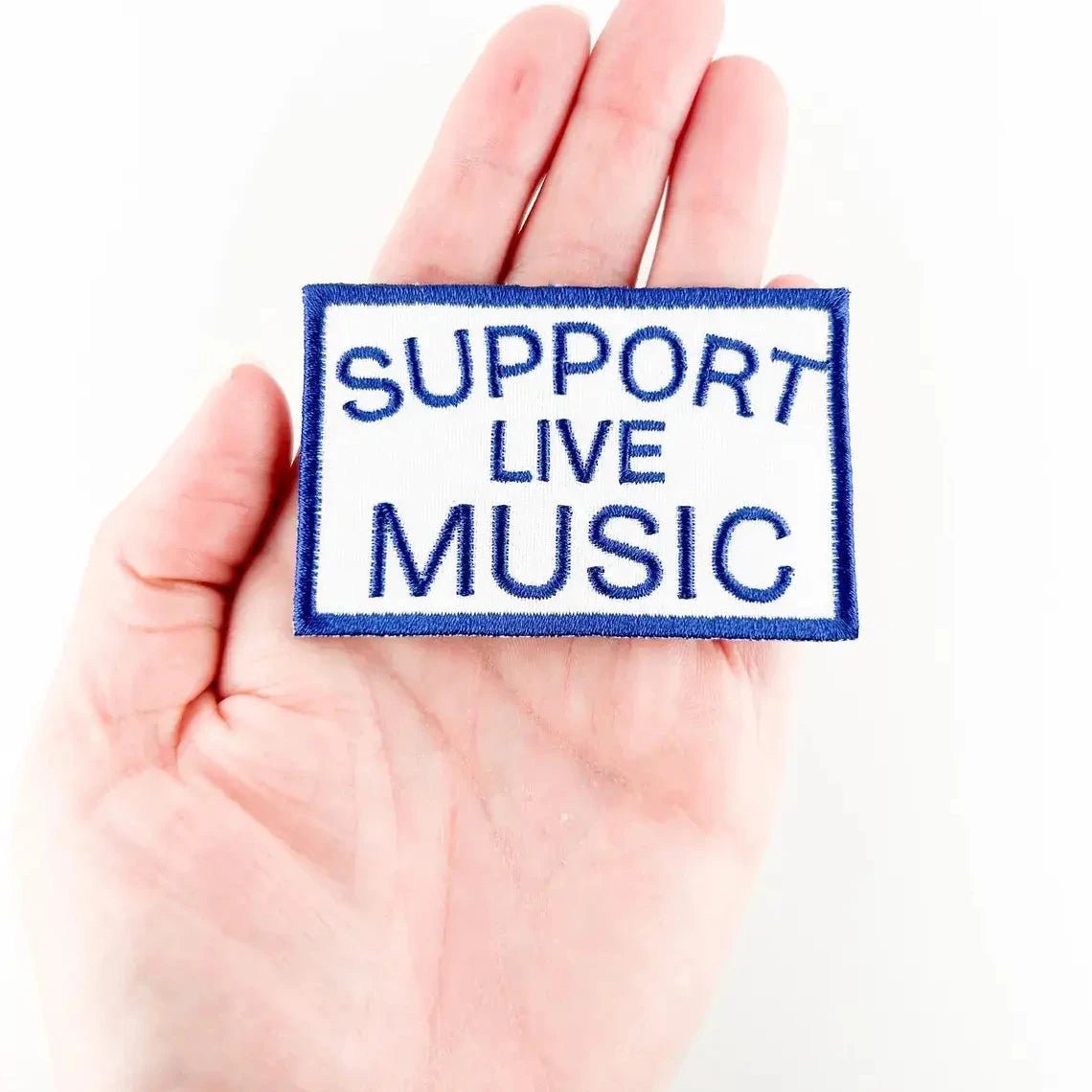 "Support Live Music" Embroidered Iron On Patch - Wander Together Outfitters