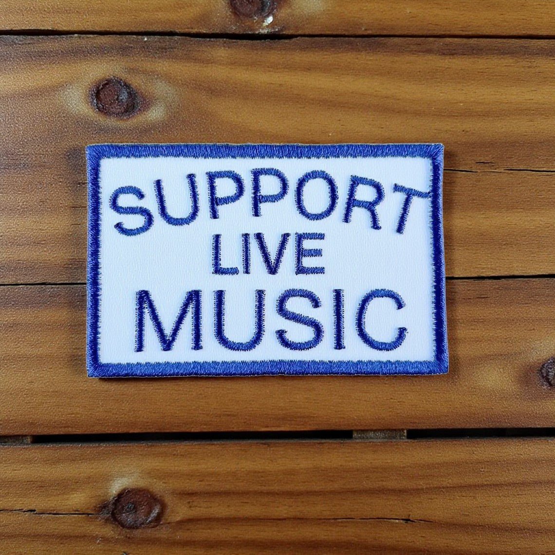 "Support Live Music" Embroidered Iron On Patch - Wander Together Outfitters